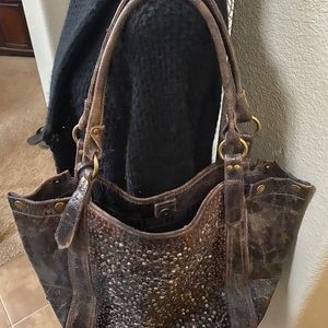 FRYE-Deborah studded leather bag